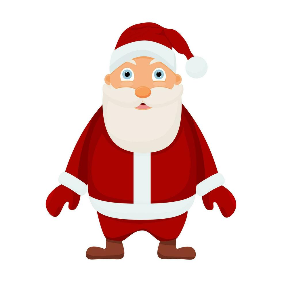 Vector Santa Claus.  Isolated on a white background. Christmas banner. Merry Christmas and Happy New Year.