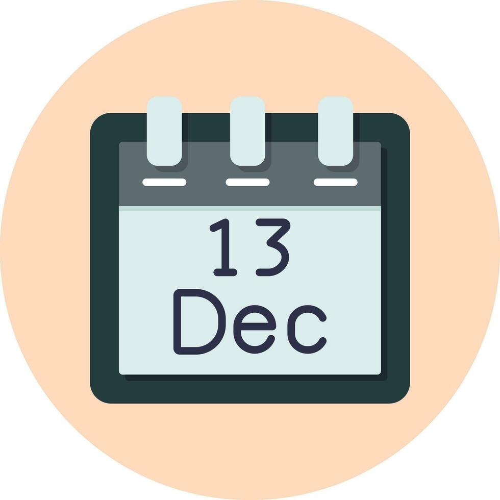 December 13 Vector Icon