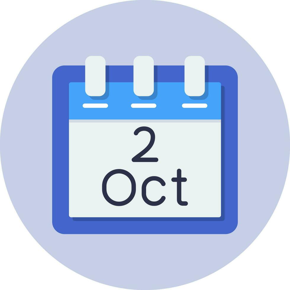 October 2 Vector Icon