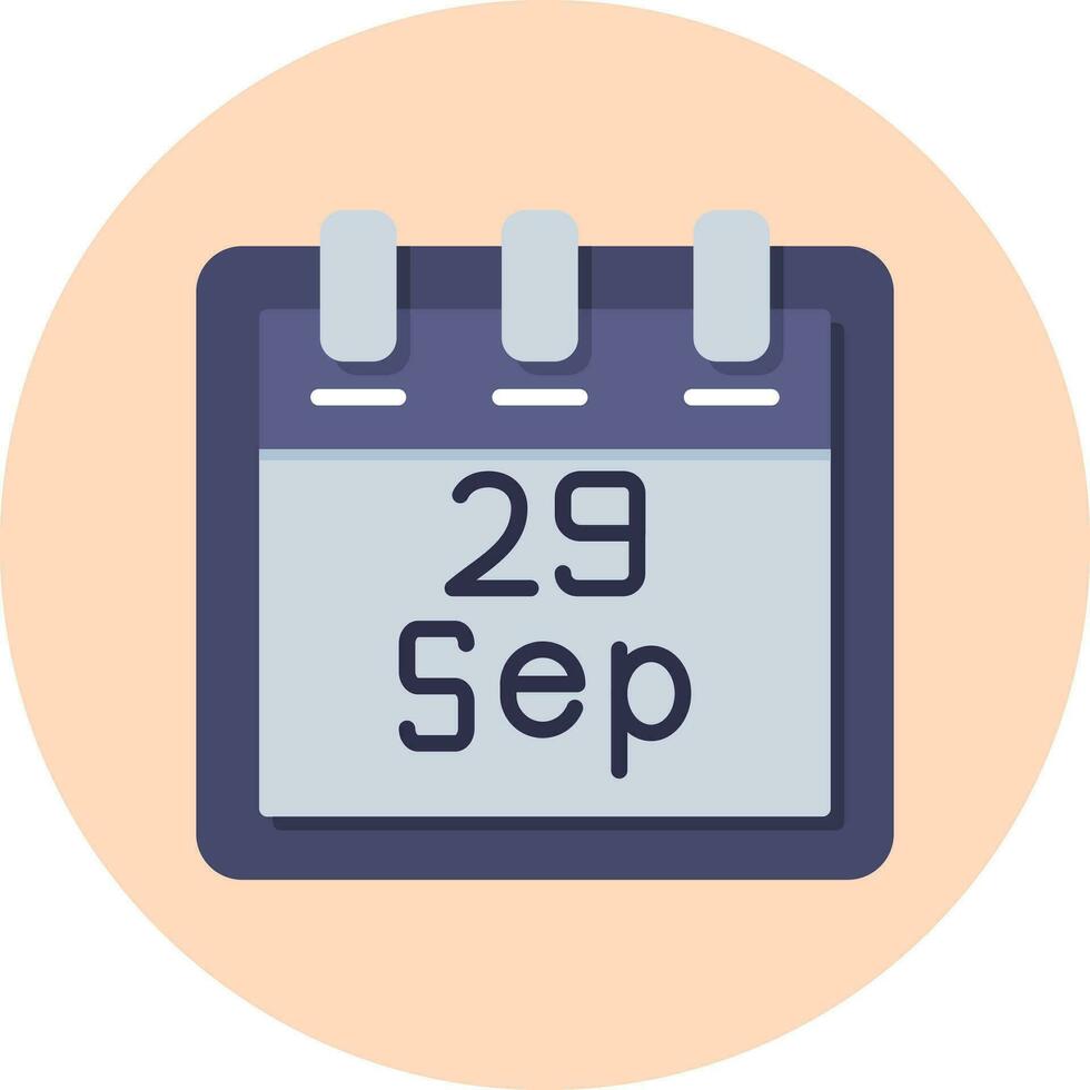 September 29 Vector Icon