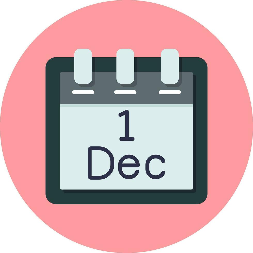 December 1 Vector Icon