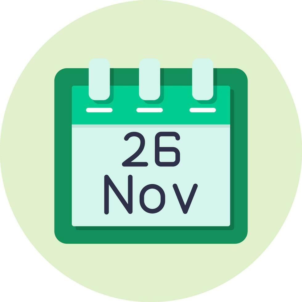 November 26 Vector Icon