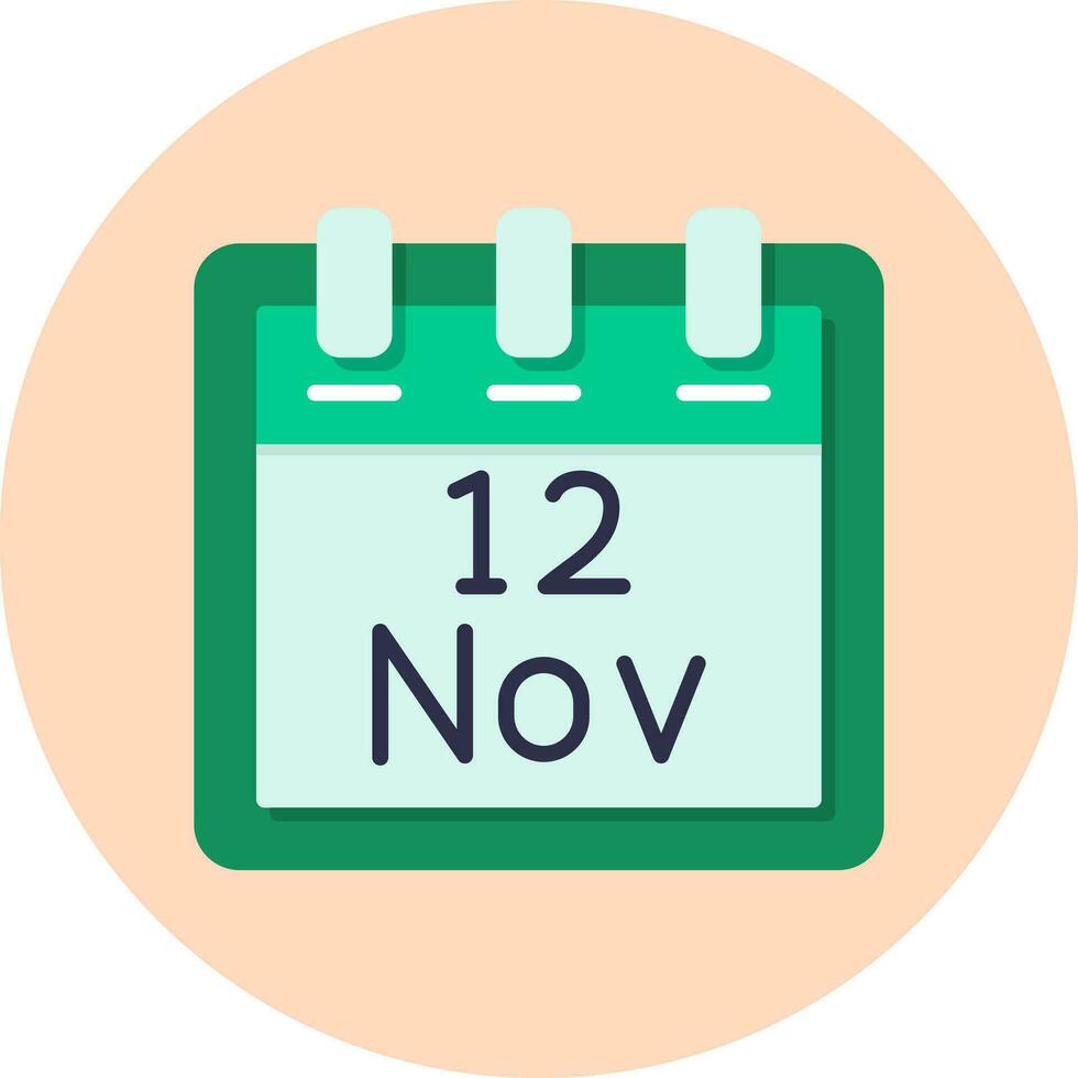 November 12 Vector Icon