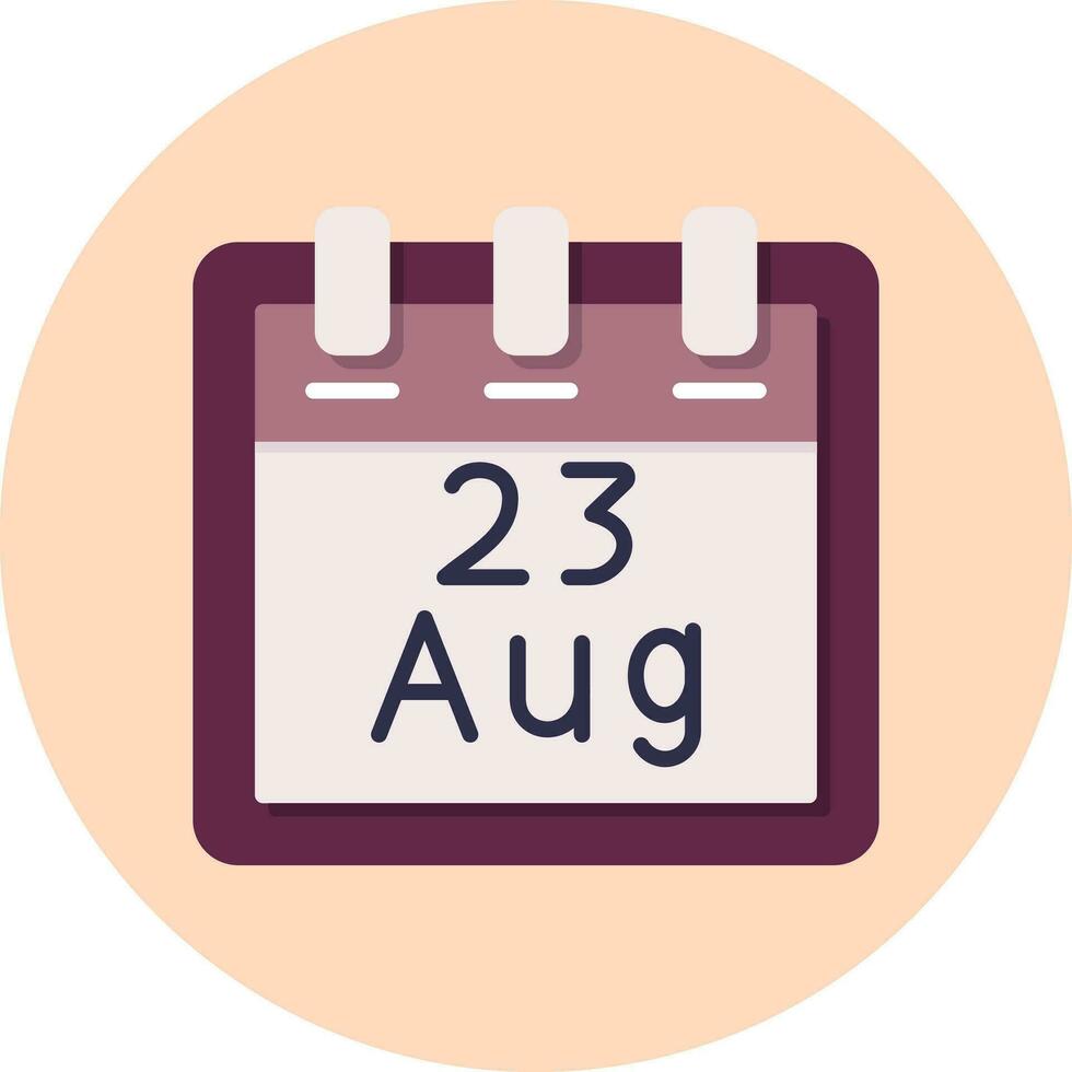 August 23 Vector Icon