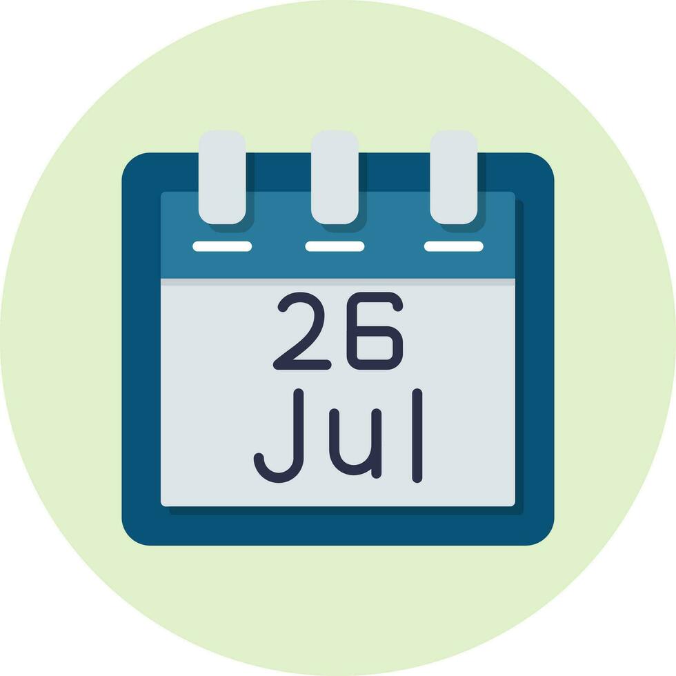 July 26 Vector Icon