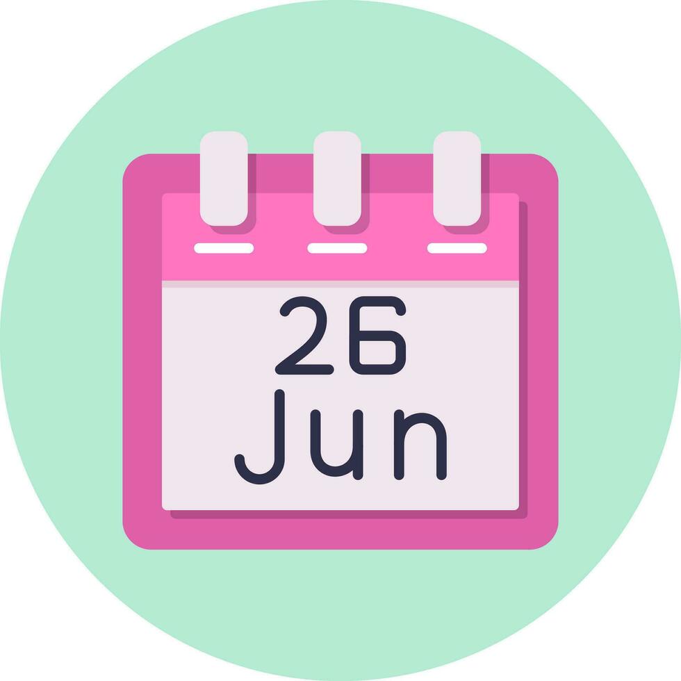 June 26 Vector Icon