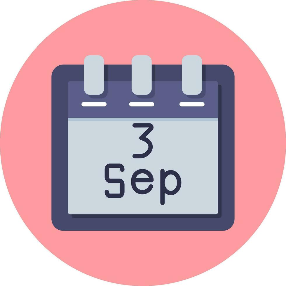 September 3 Vector Icon