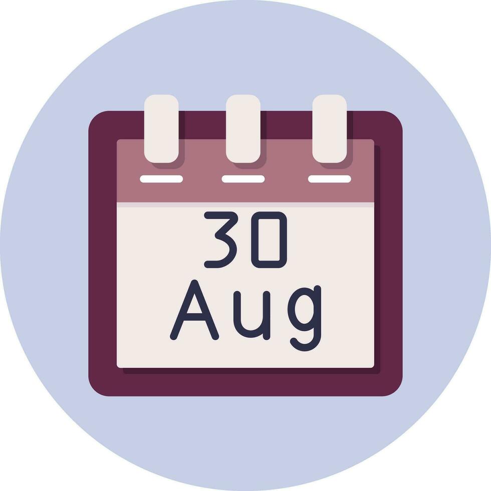 August 30 Vector Icon
