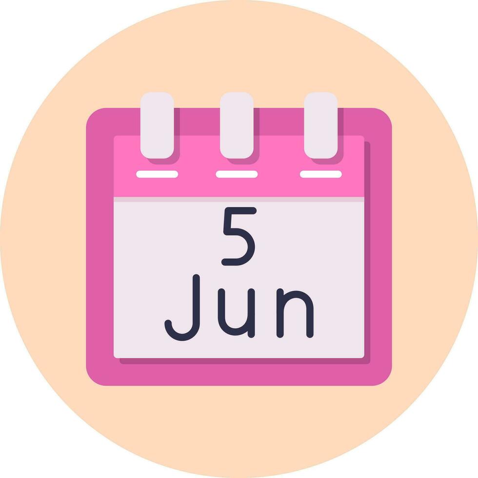 June 5 Vector Icon