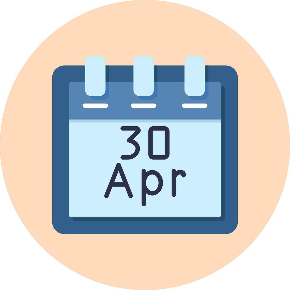 April 30 Vector Icon