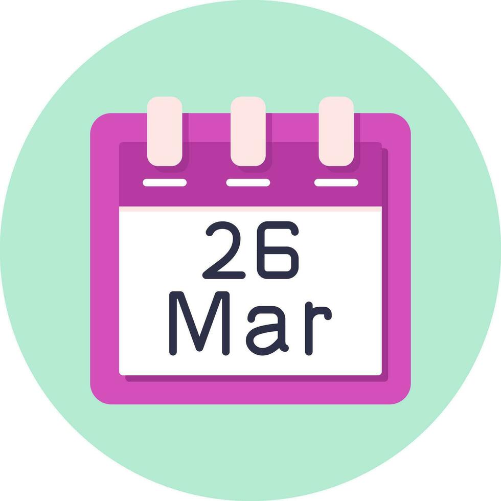 March 26 Vector Icon