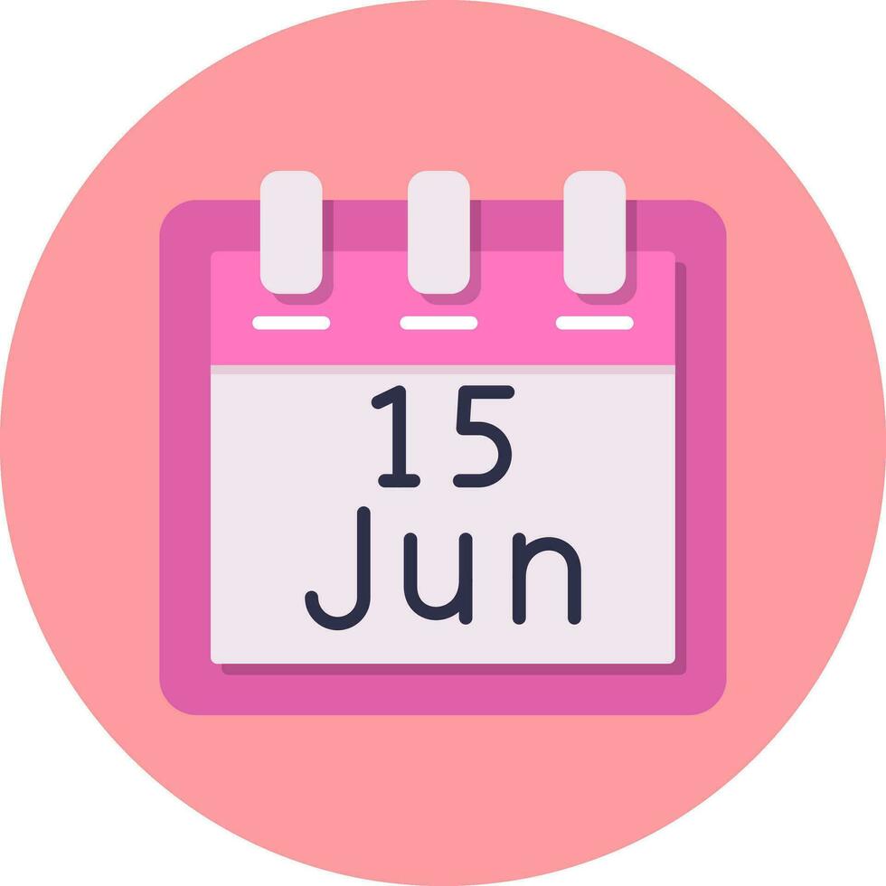 June 15 Vector Icon