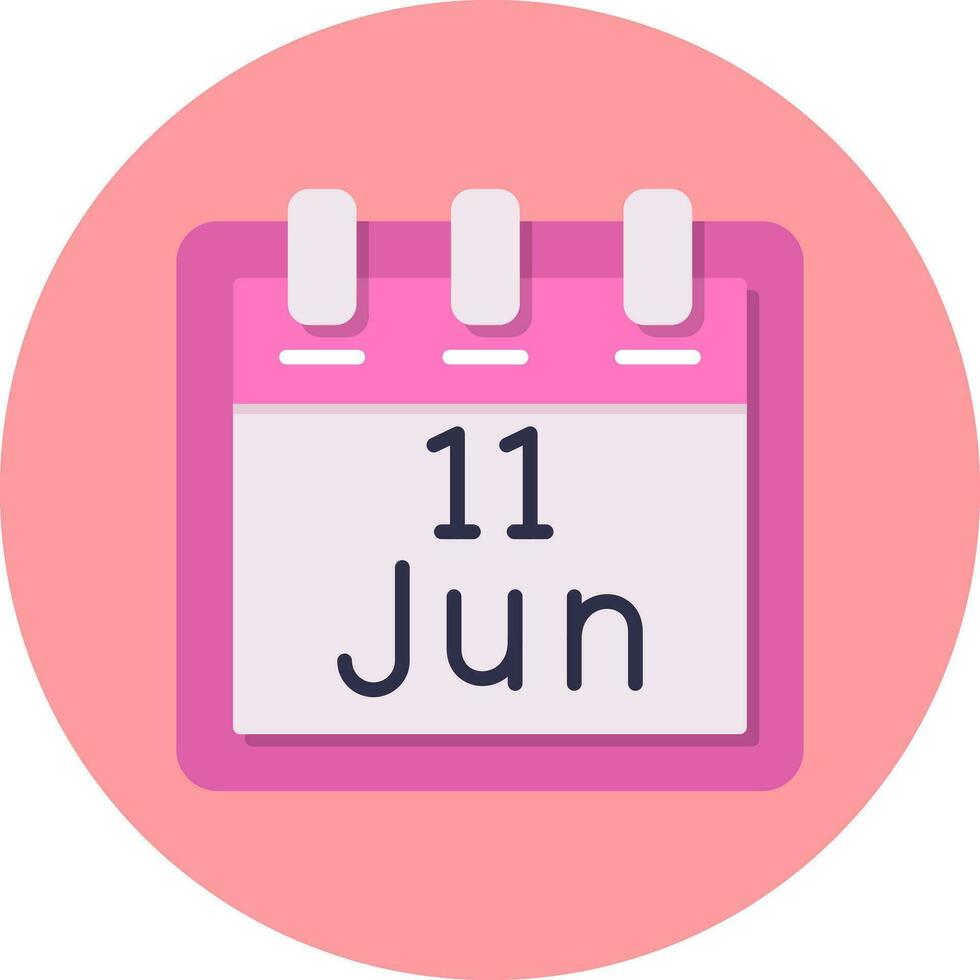 June 11 Vector Icon
