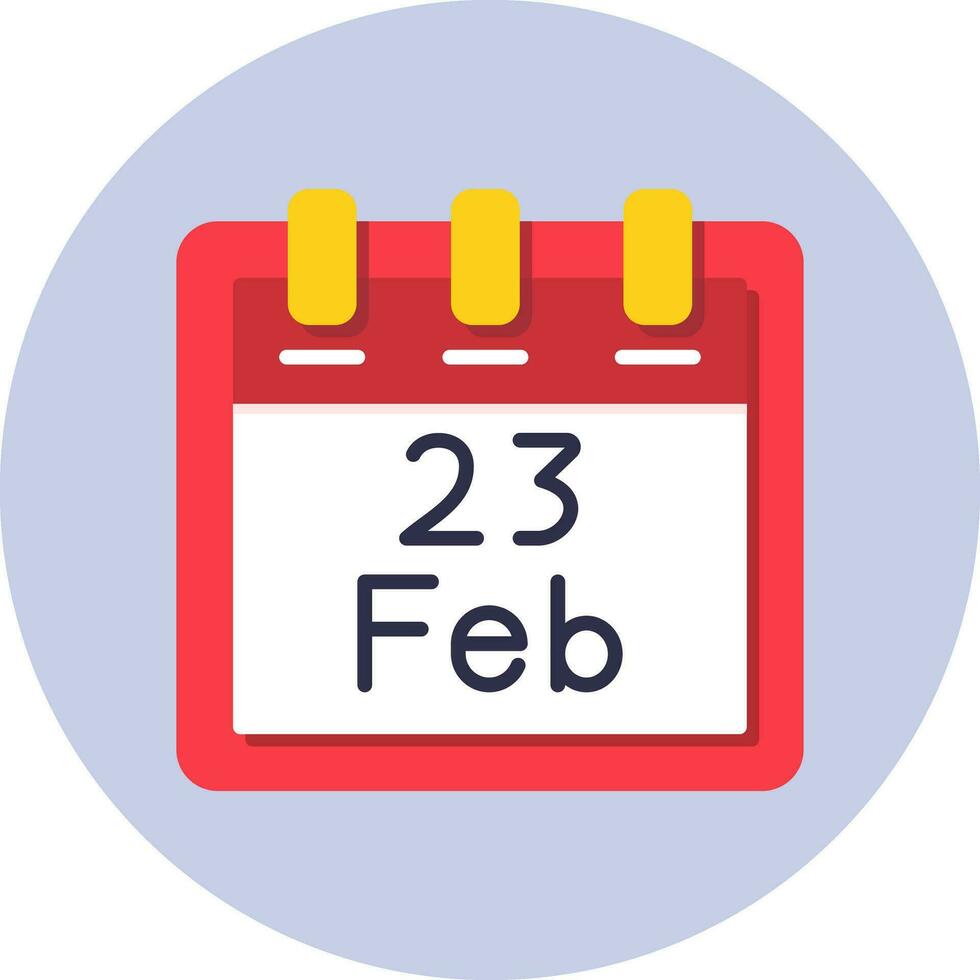 February 23 Vector Icon