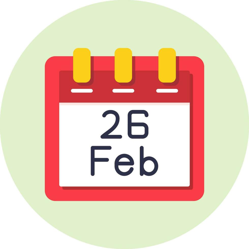 February 26 Vector Icon