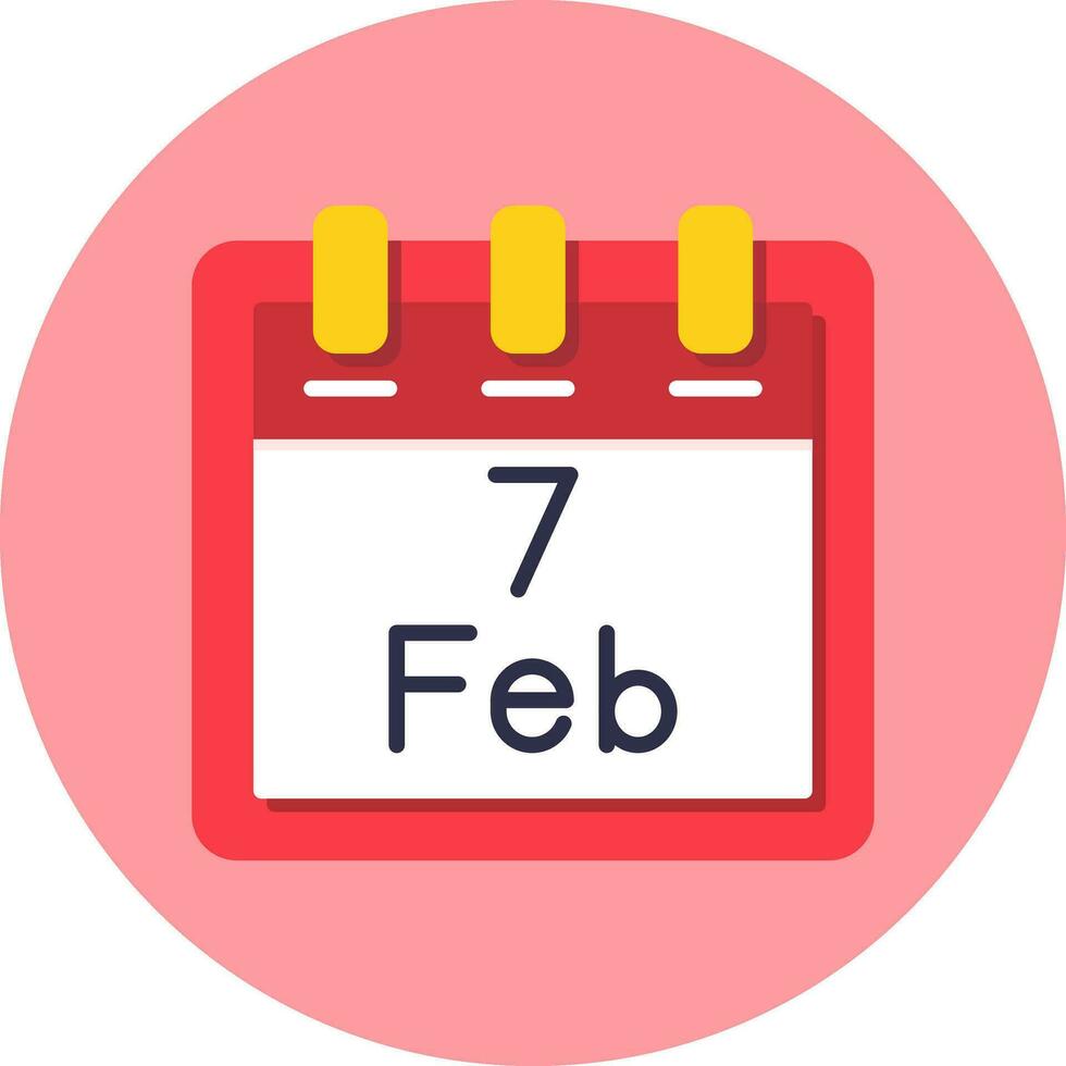 February 7 Vector Icon