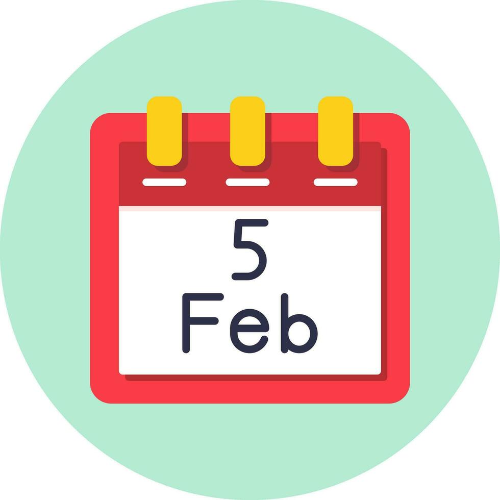 February 5 Vector Icon