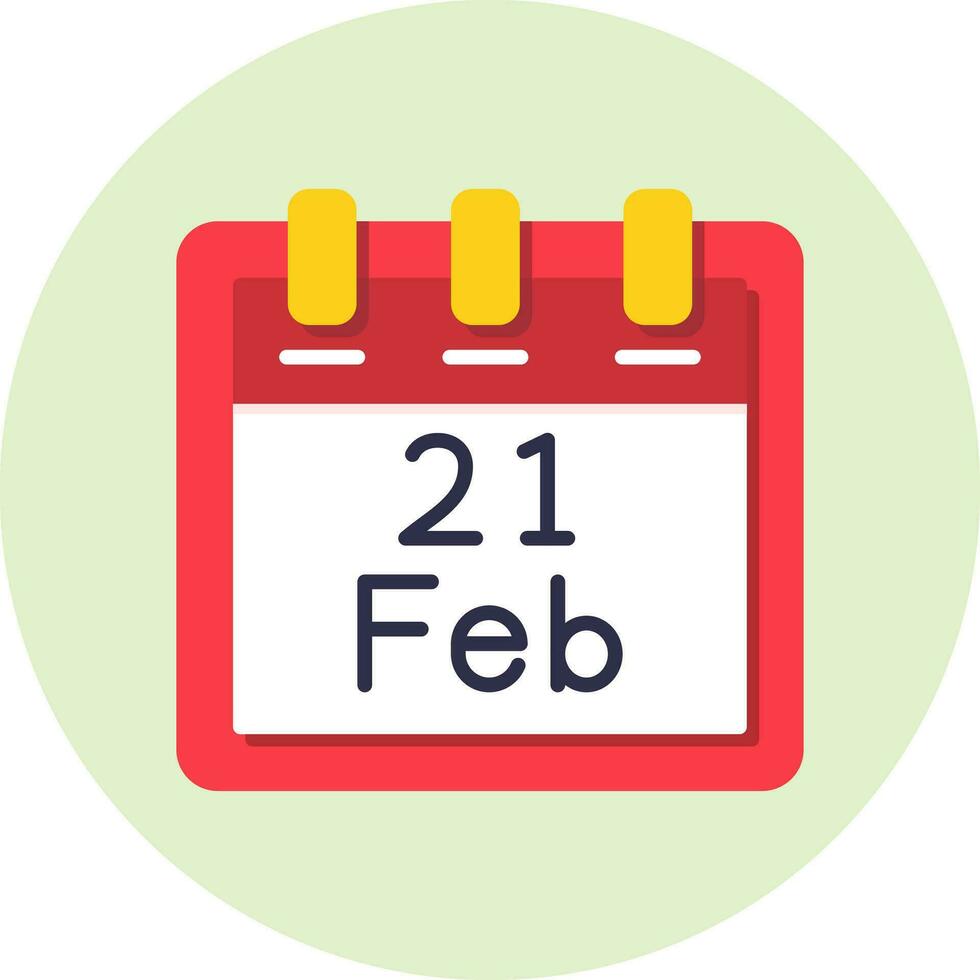 February 21 Vector Icon