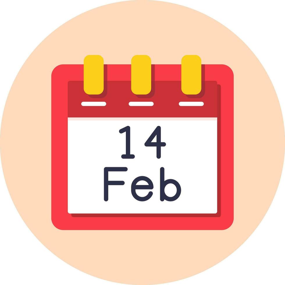 February 14 Vector Icon