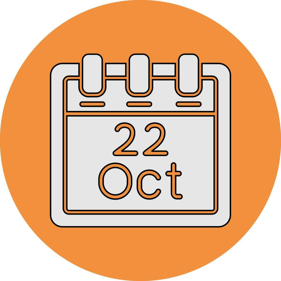 October 22 Vector Icon