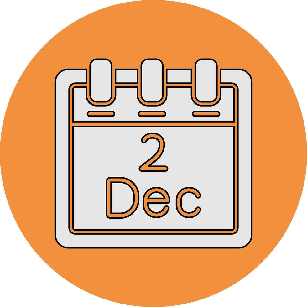 December 2 Vector Icon