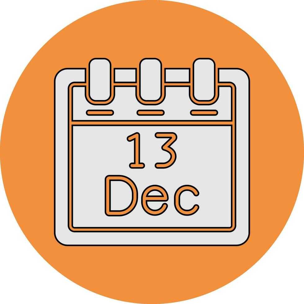 December 13 Vector Icon