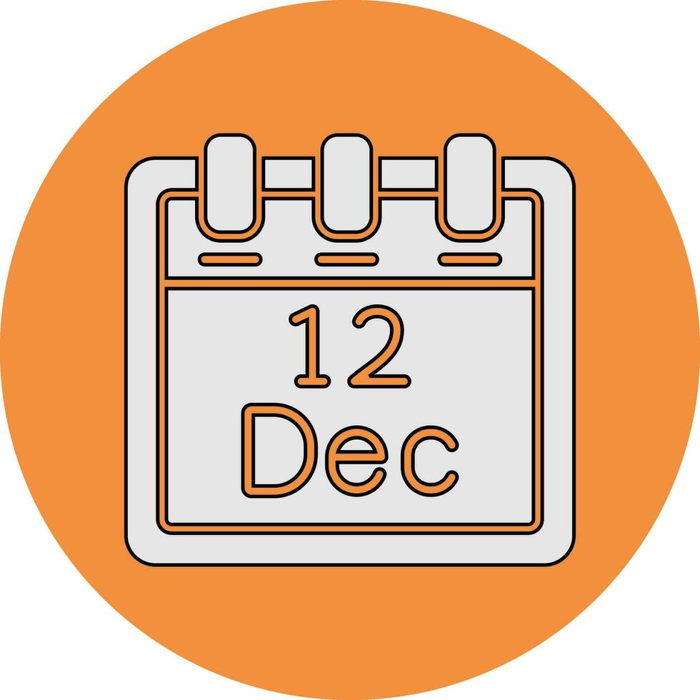 December 12 Vector Icon