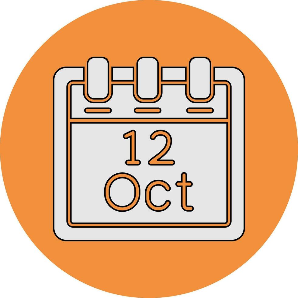 October 12 Vector Icon