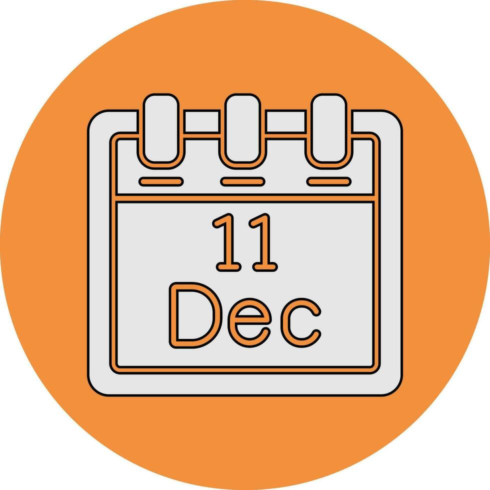 December 11 Vector Icon