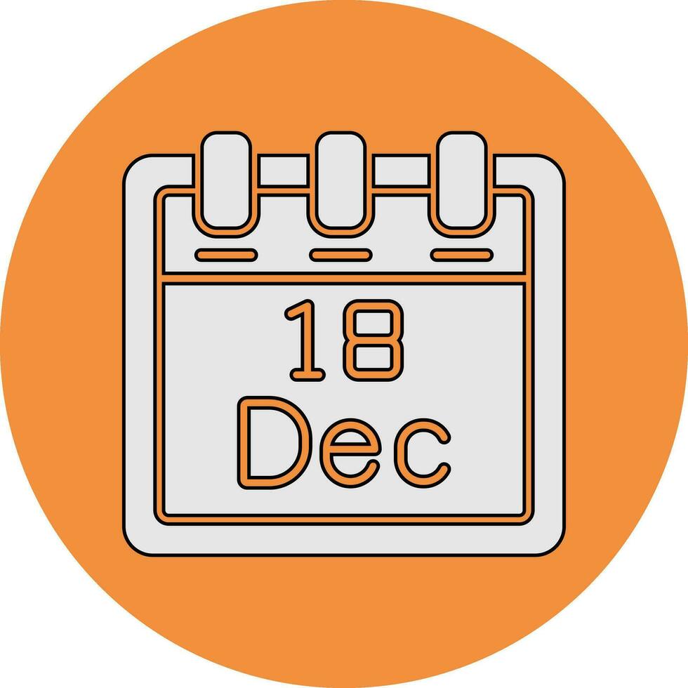 December 18 Vector Icon