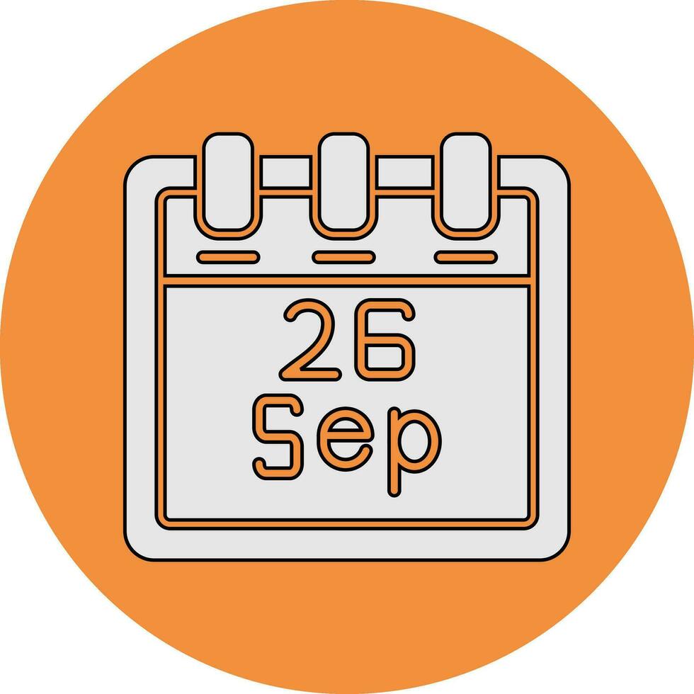 September 26 Vector Icon