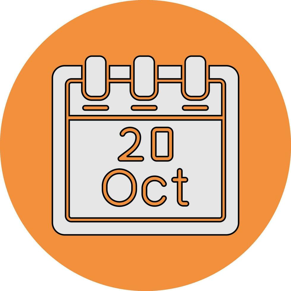 October 20 Vector Icon