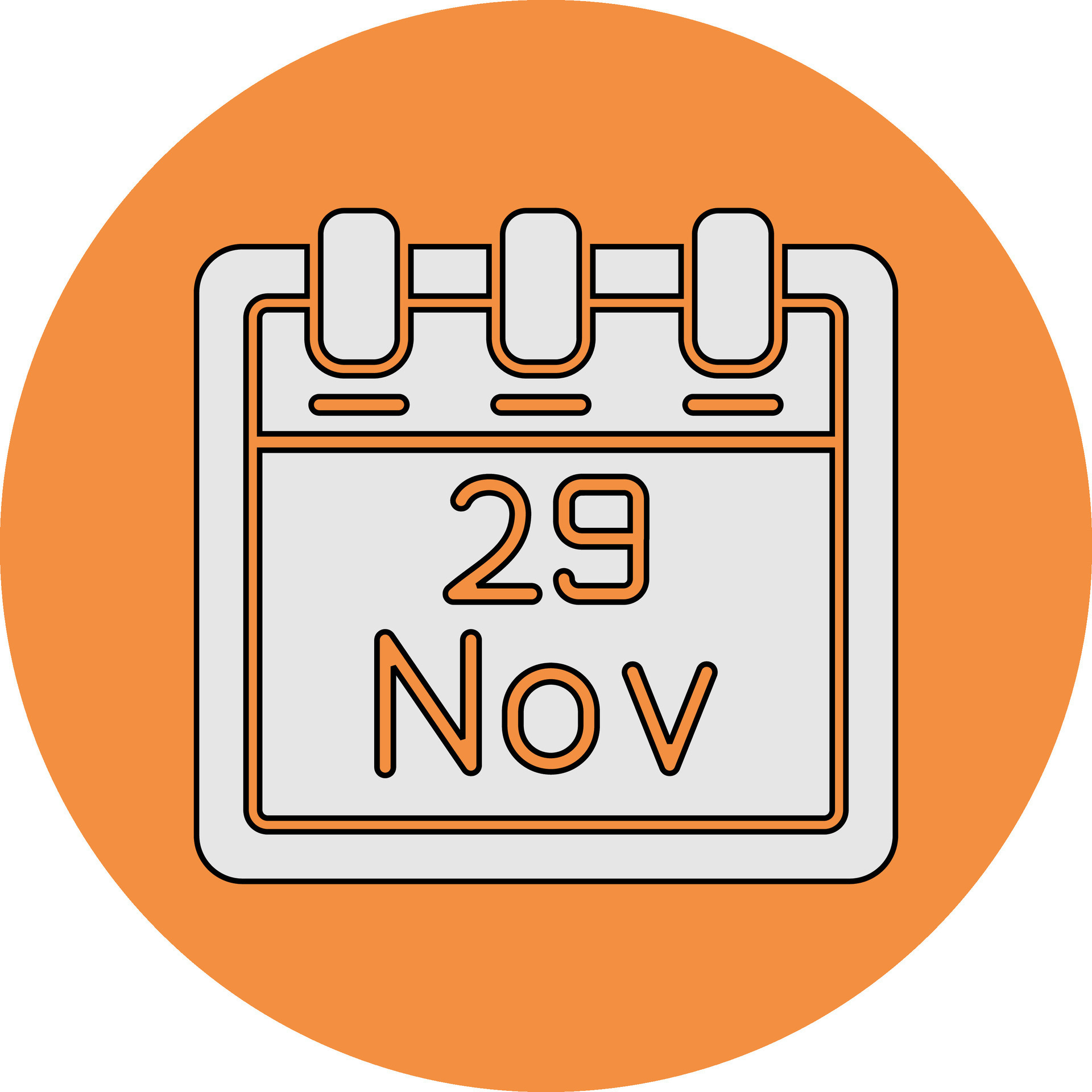 November 29 Vector Icon 32204817 Vector Art at Vecteezy