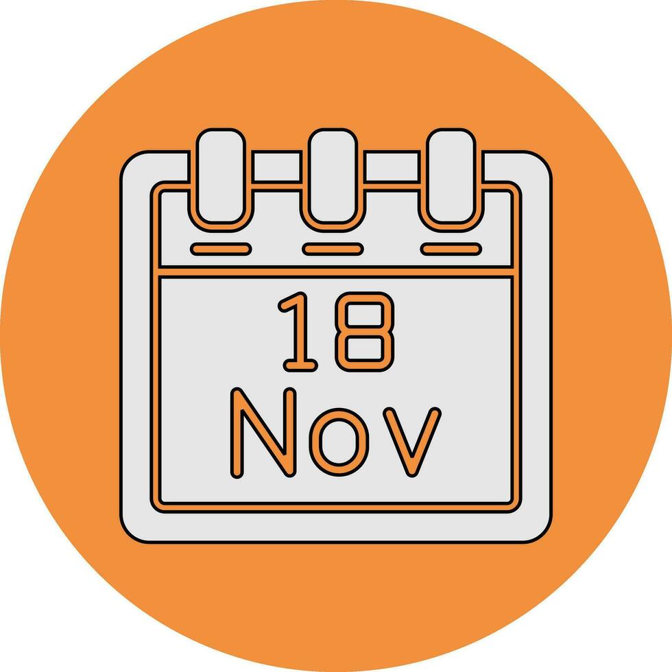 November 18 Vector Icon