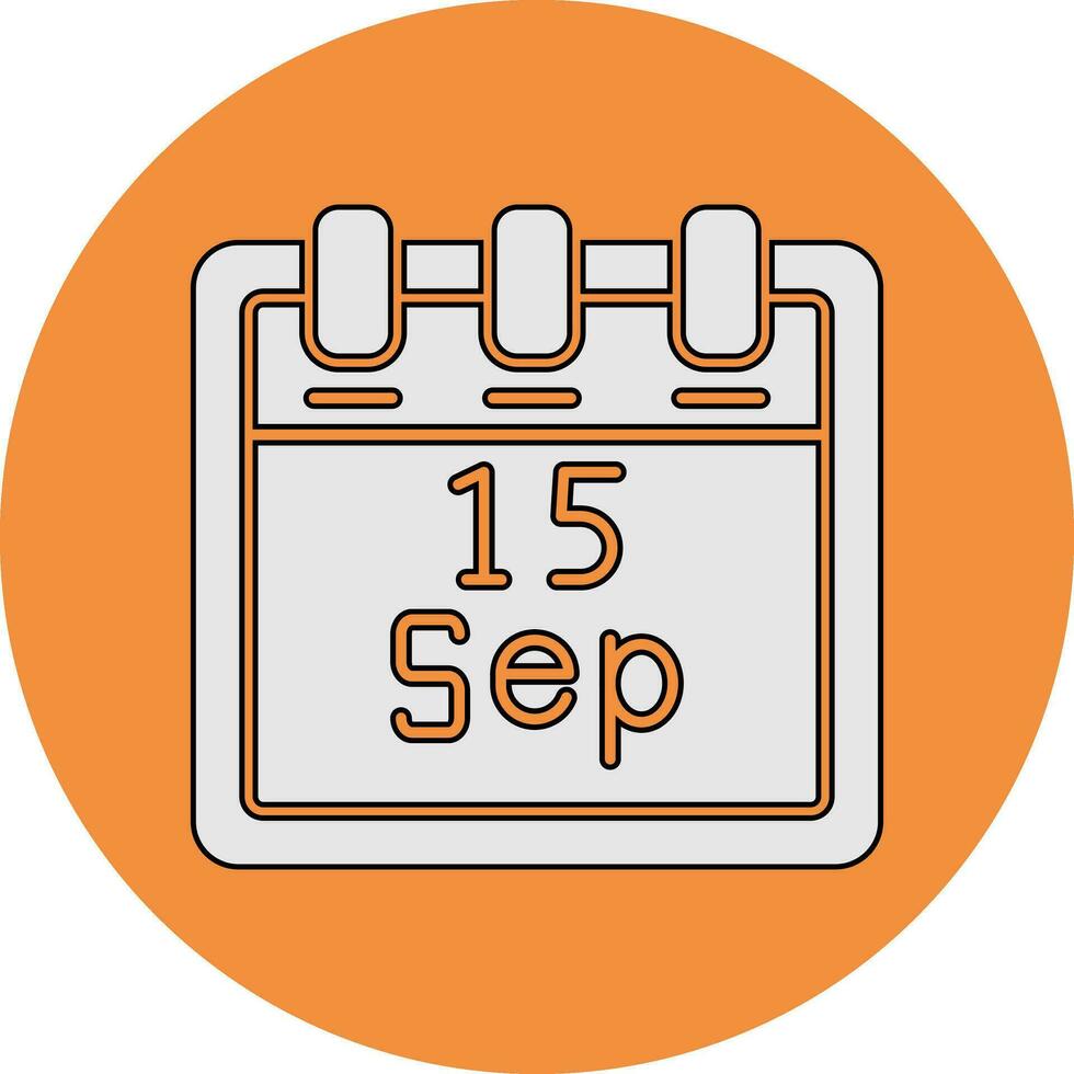 September 15 Vector Icon