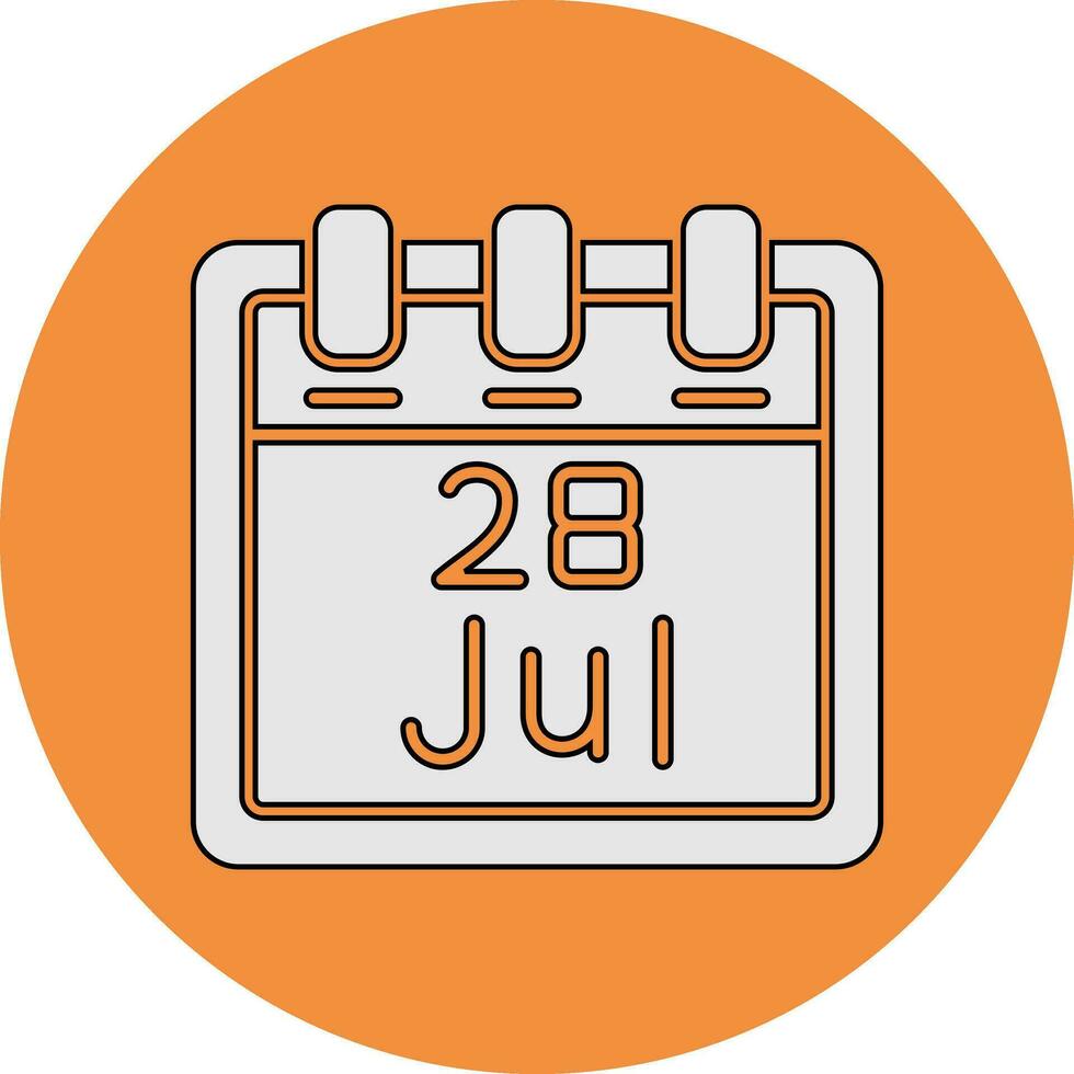 July 28 Vector Icon