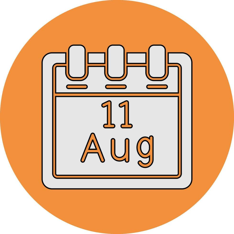 August 11 Vector Icon