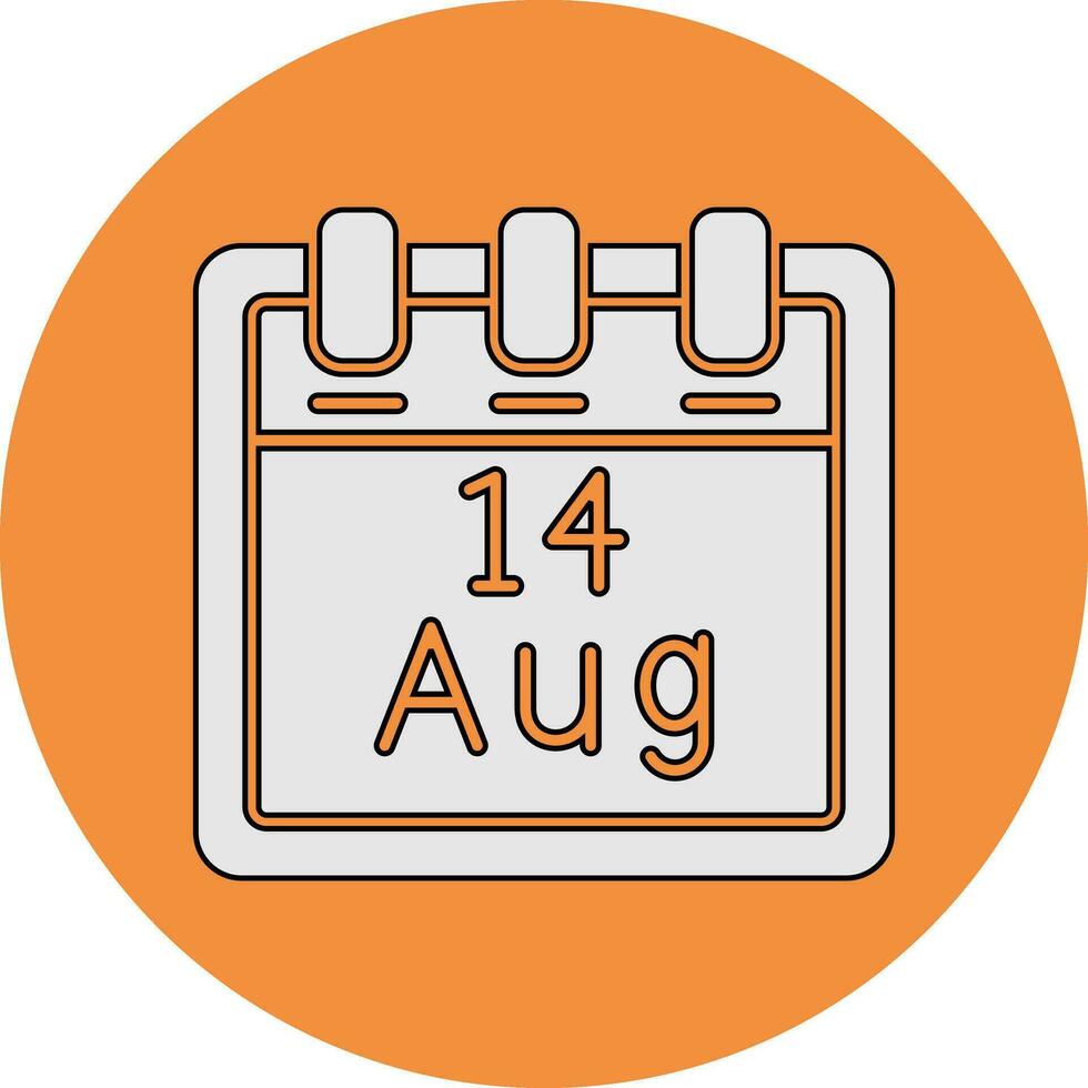 August 14 Vector Icon