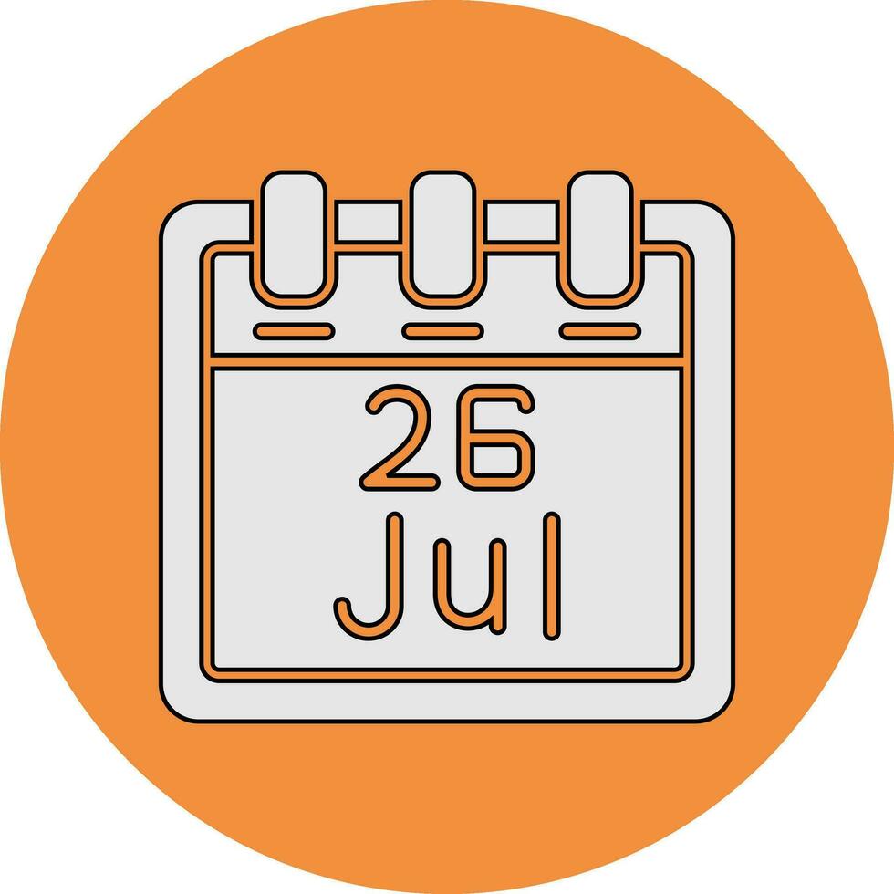 July 26 Vector Icon