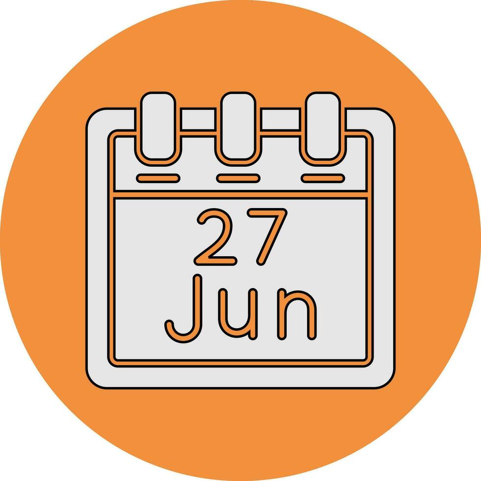 June 27 Vector Icon