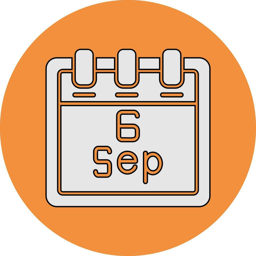 September 6 Vector Icon