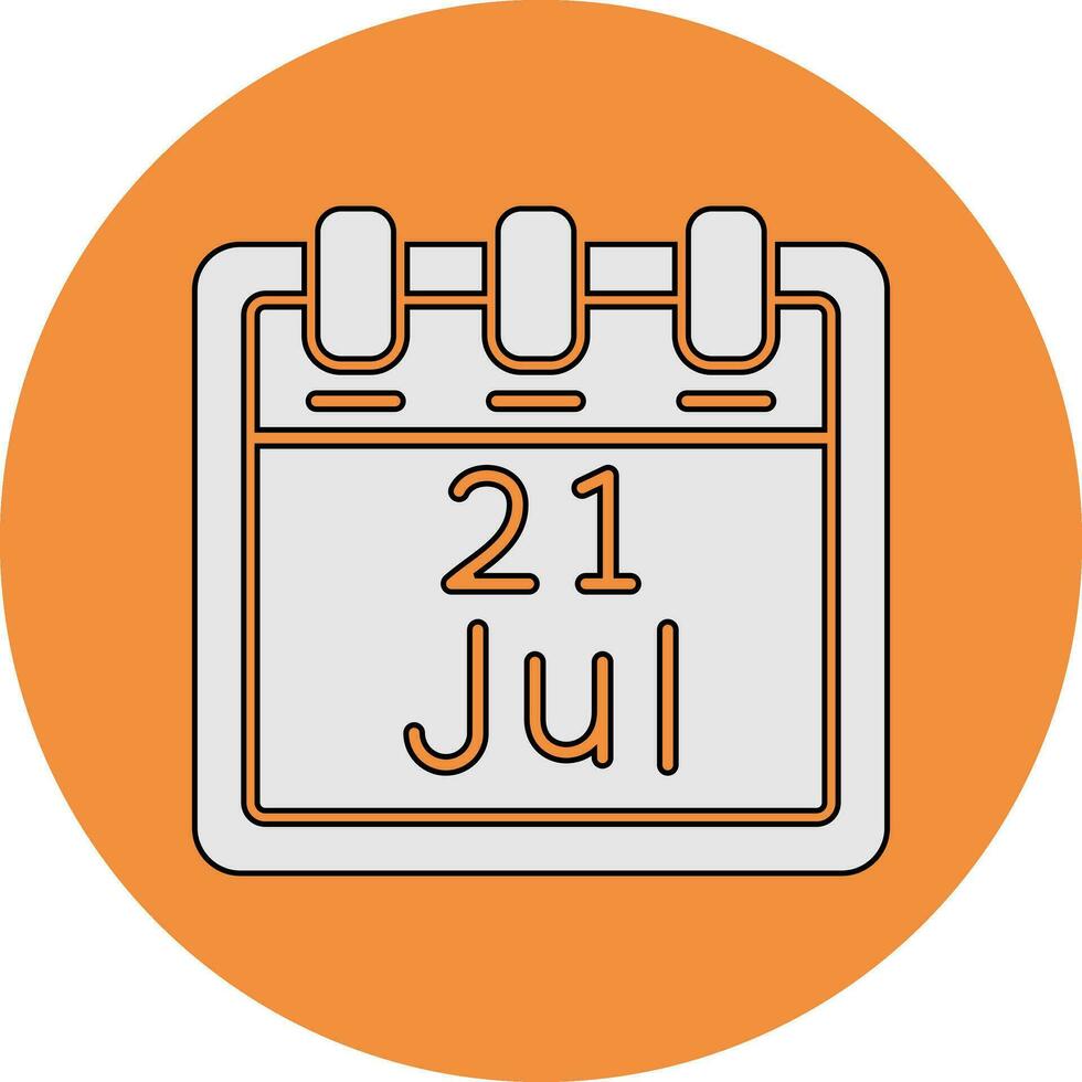 July 21 Vector Icon