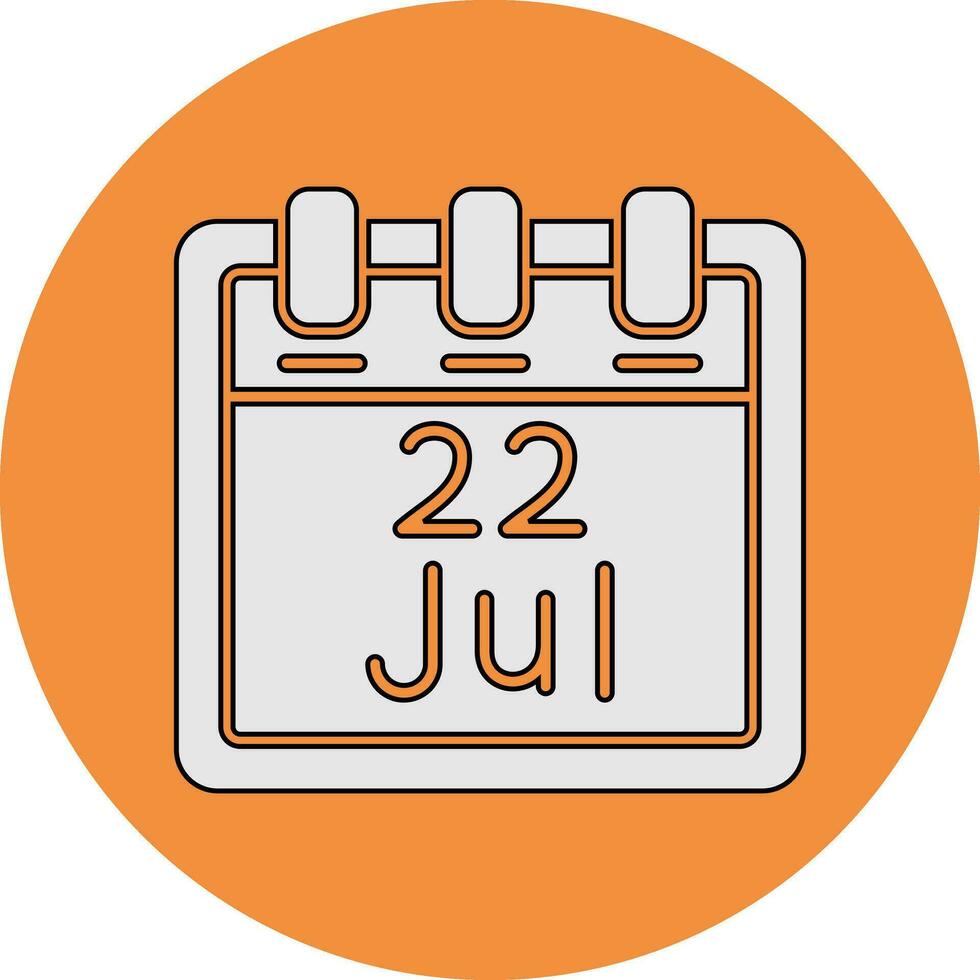 July 22 Vector Icon