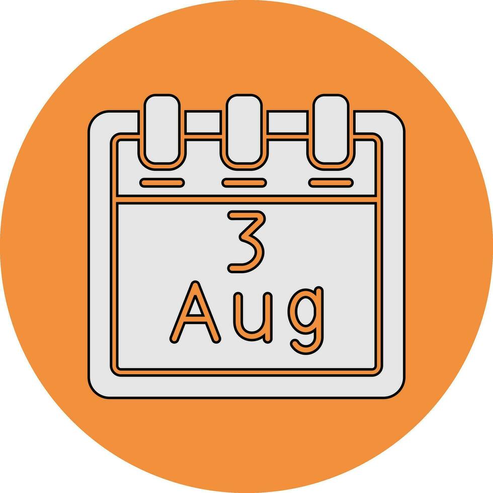 August 3 Vector Icon