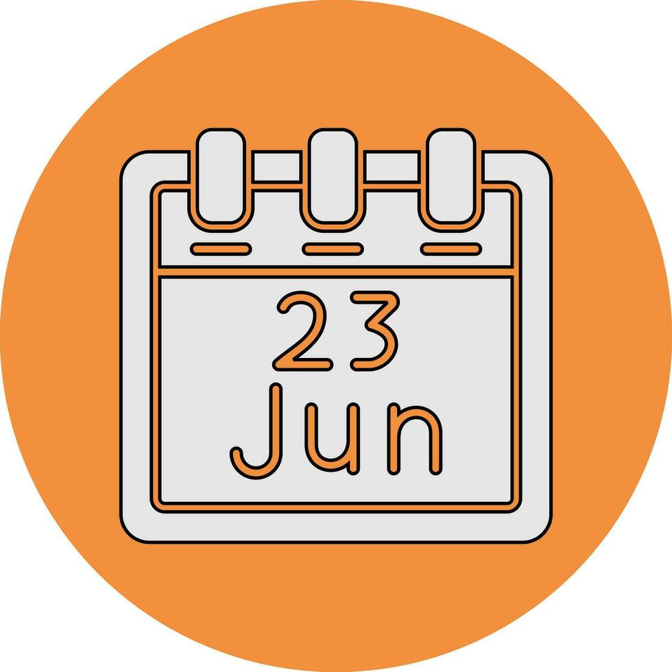 June 23 Vector Icon