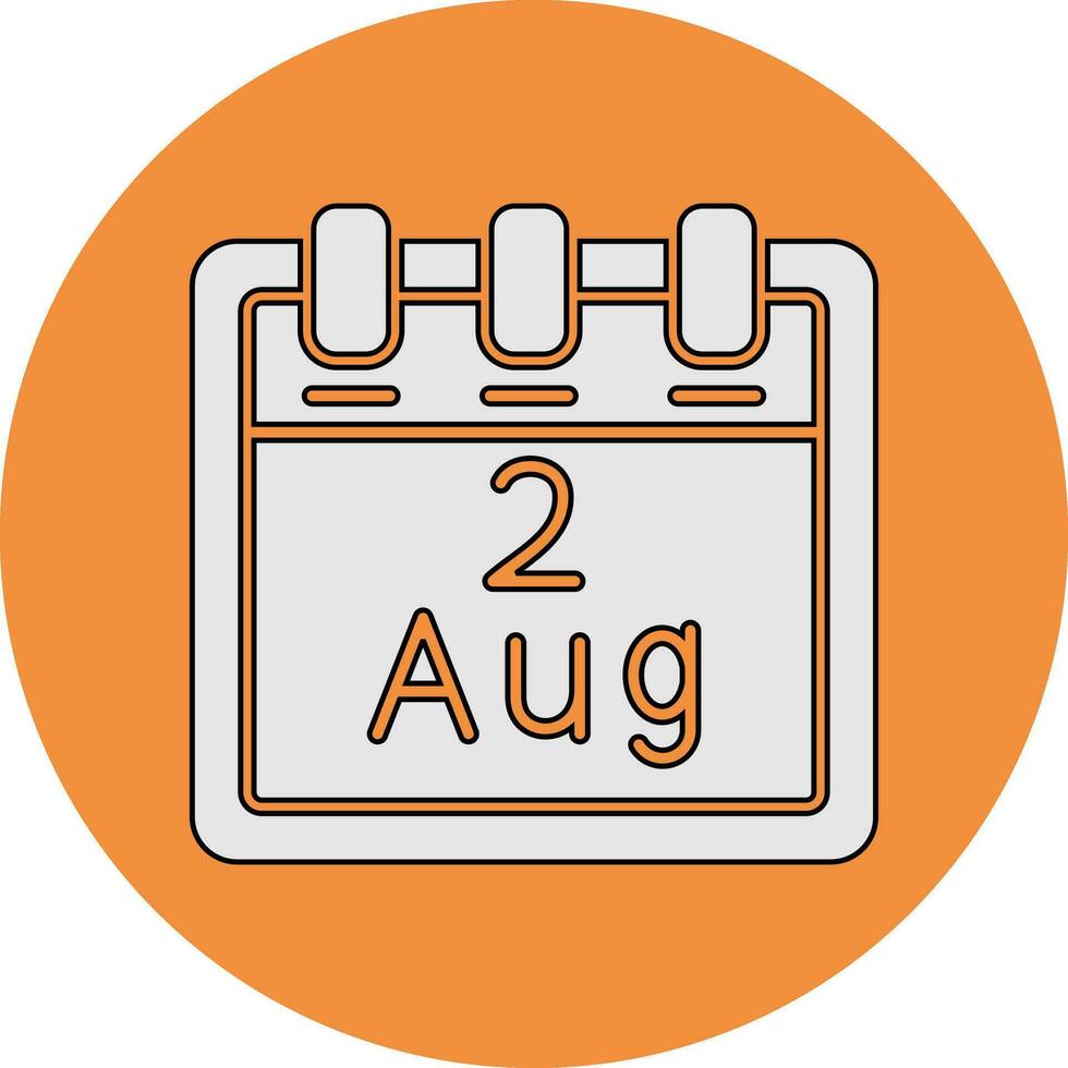 August 2 Vector Icon
