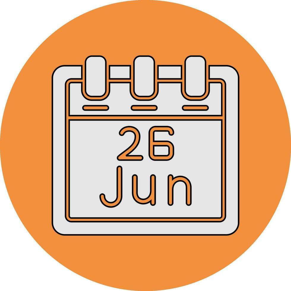 June 26 Vector Icon
