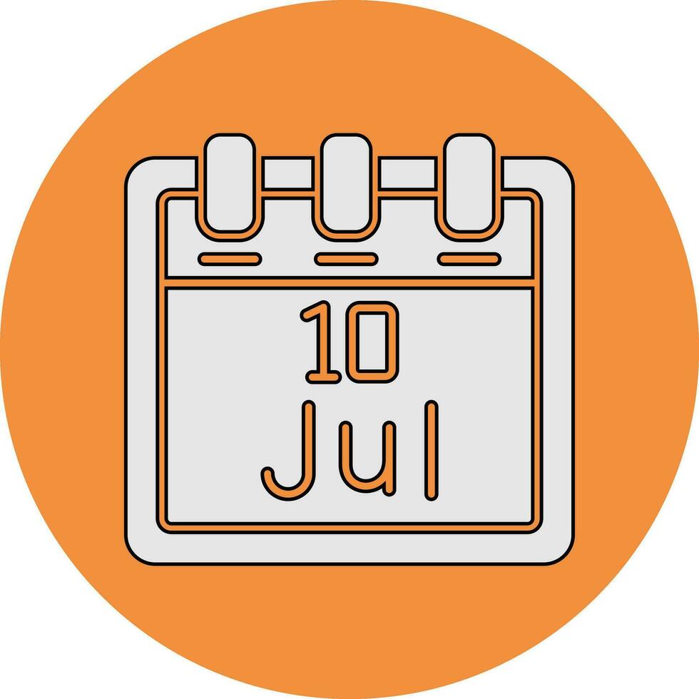 July 10 Vector Icon