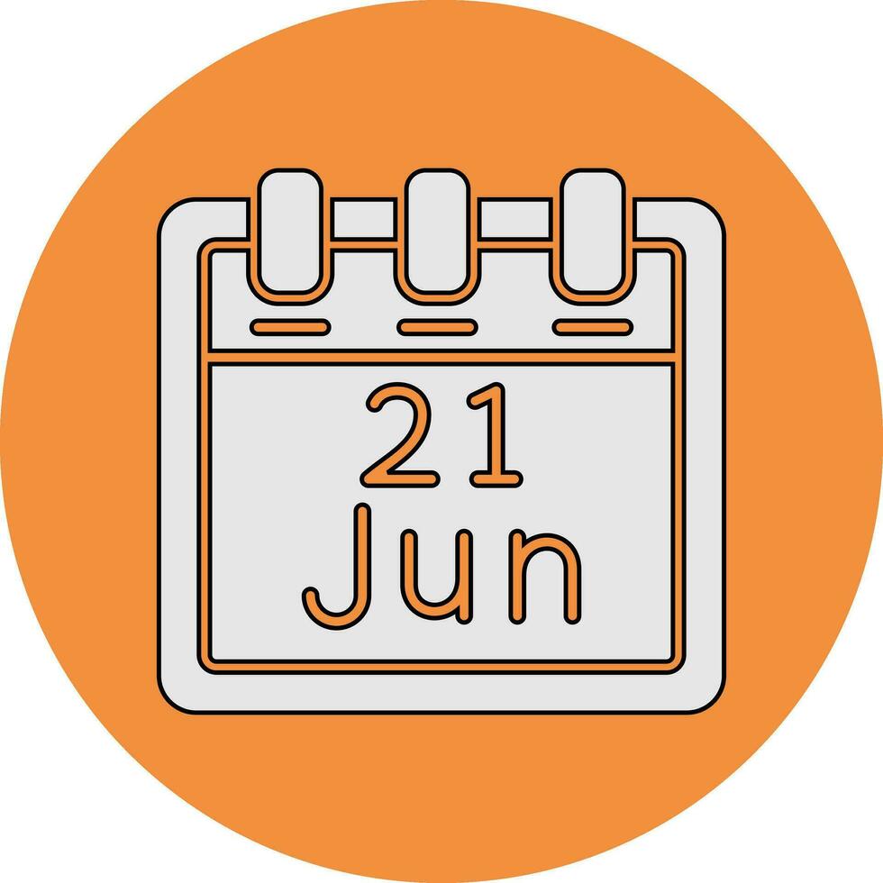 June 21 Vector Icon