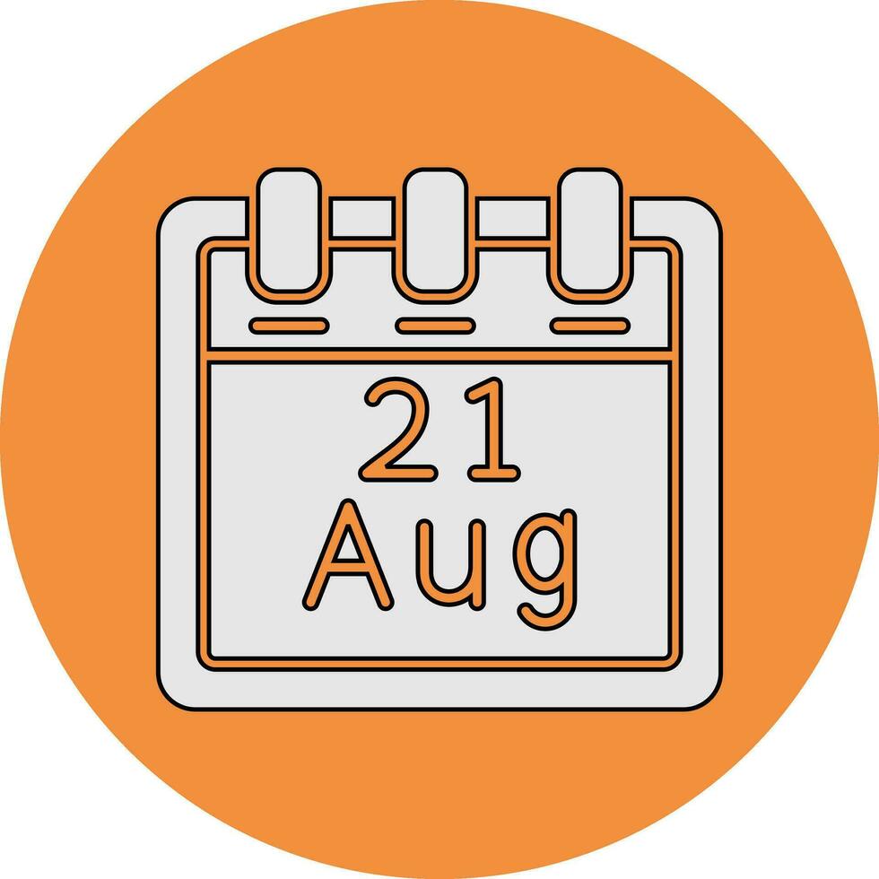 August 21 Vector Icon